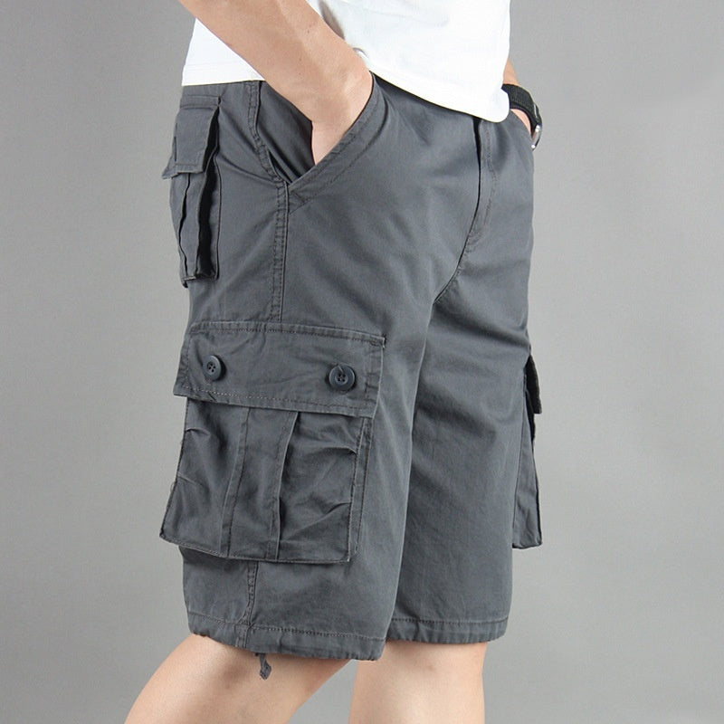 Summer Multi-pocket Workwear shorts For Men