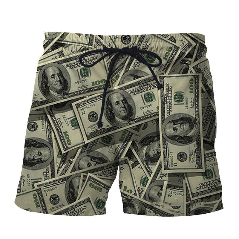 3D Digital Printed Beach Shorts Men