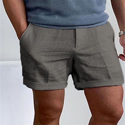 Men's Slant Pockets Pure Color Comfort Breathable Workout Shorts