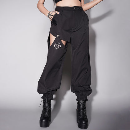 Goth Punk Loose Slack Track Pants Cargo