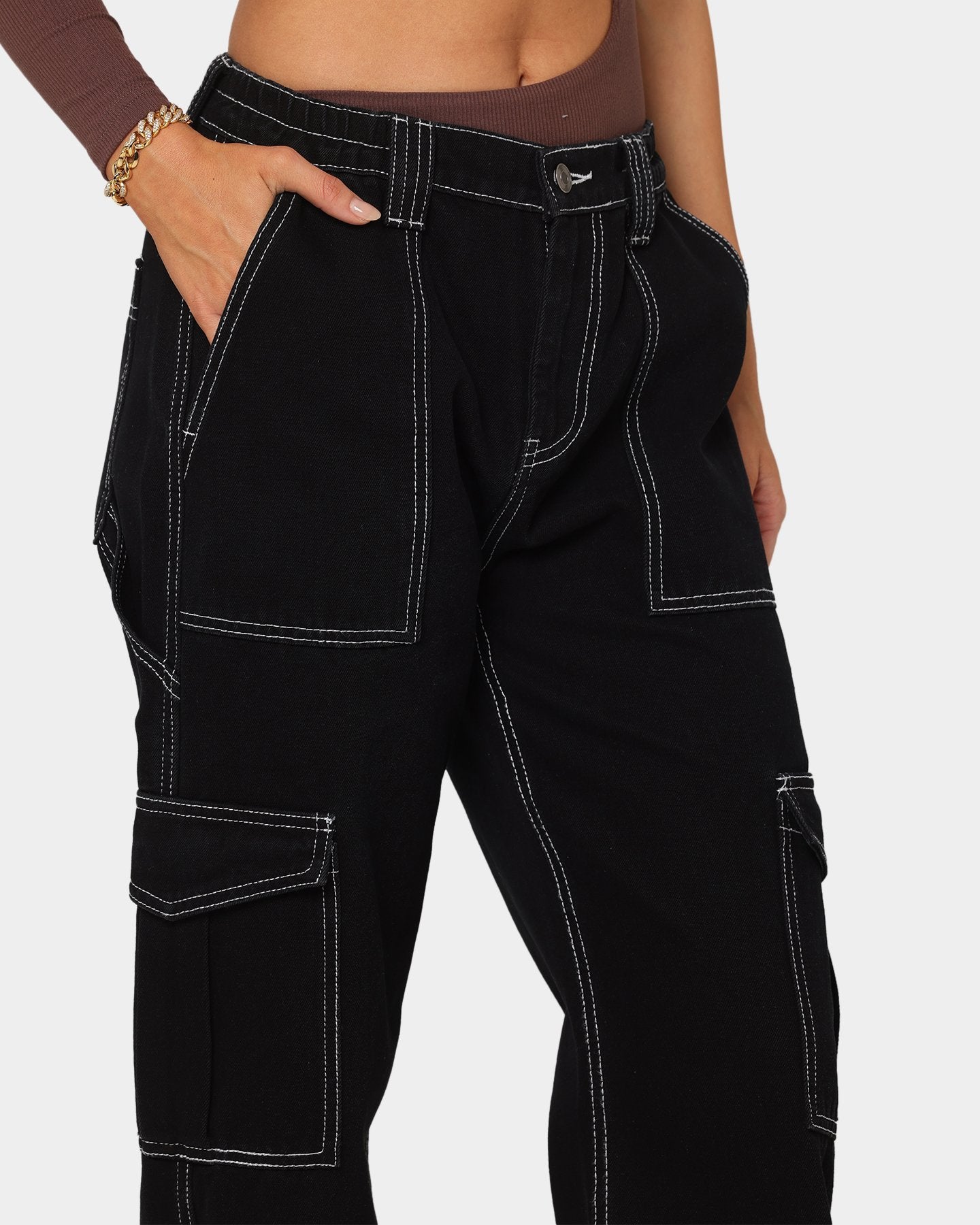 Women's High Waist Baggy Loose Wide Leg Workwear