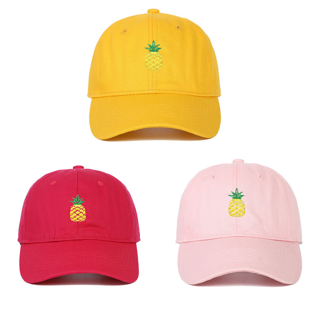 Pineapple Embroidered Baseball Cap Tide Travel Leisure