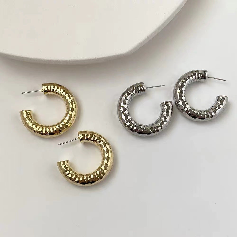 Retro Stud Earrings Cold Style Double C Earrings