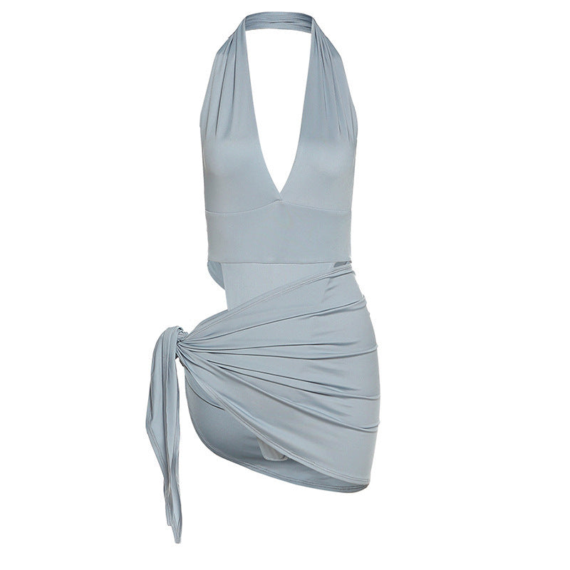 Summer Sexy V-neck Halter Dress