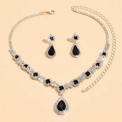 Fashion New Water Drop Necklace And Earrings Suite