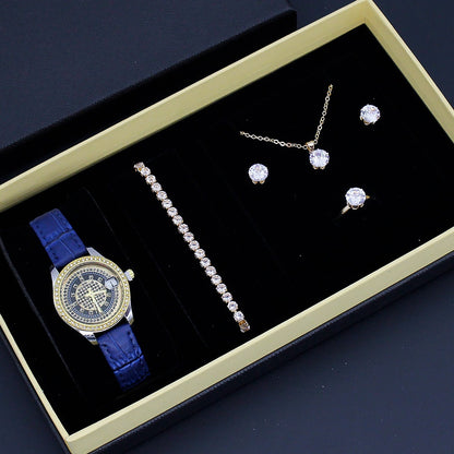 Ladies Valentine's Day Watch Jewelry Suit With Decoration