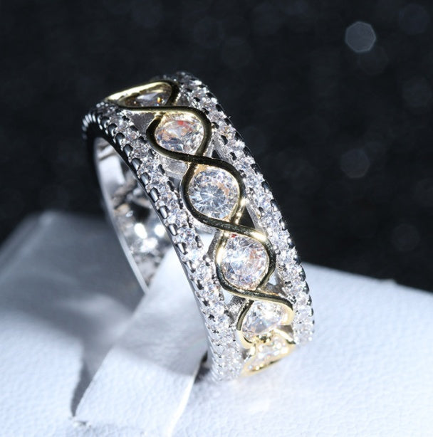 Elegant Female Zircon Stone Ring Finger Rings For Women Promise Love Valentine's Day Gifts