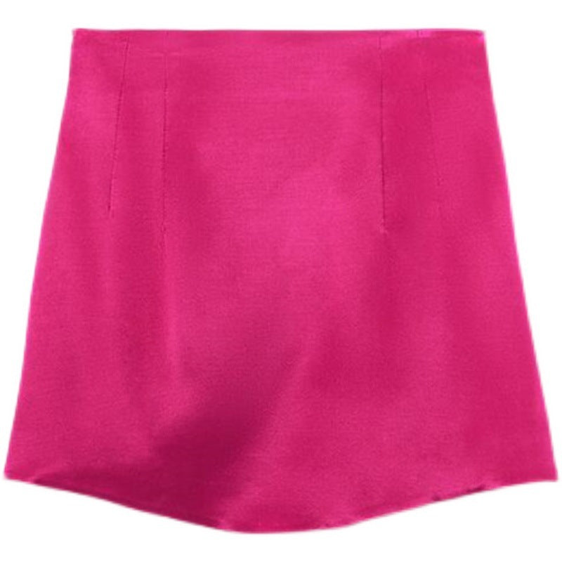 Silk Satin Texture Mini Skirt