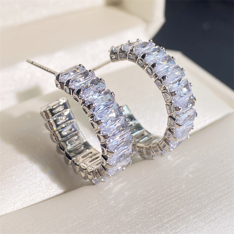 Fashion Zircon Claw Chain Women's Earrings