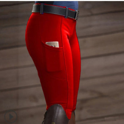 Equestrian Pants Stretch Hip-lifting Ladies Casual Pants