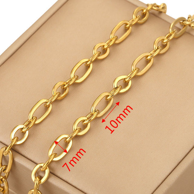 Stainless Steel Chain Necklace DIY Handcraft Jewelry Accessories