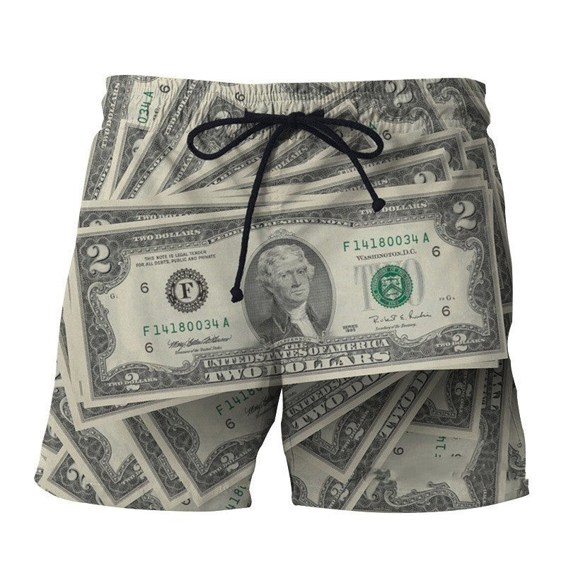 3D Digital Printed Beach Shorts Men