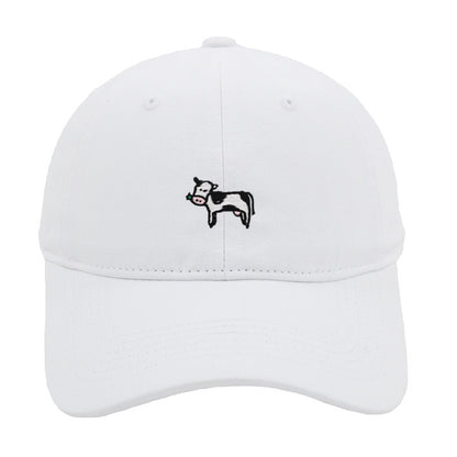 COW Embroidery Soft Top Baseball Cap Spring And Summer Cute