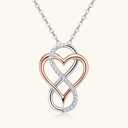 Graceful And Fashionable Love Heart-shaped Diamond Necklace