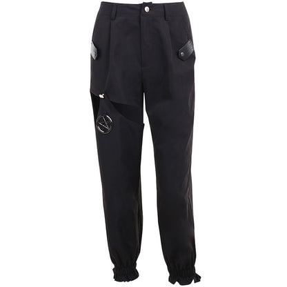 Goth Punk Loose Slack Track Pants Cargo