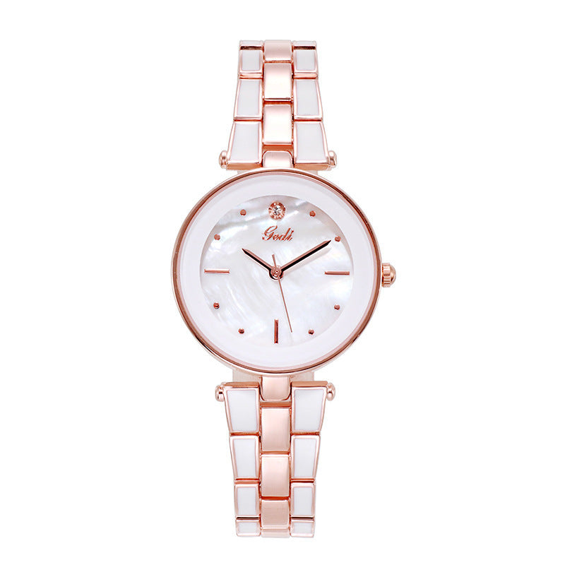 Ladies Watch Trendy Student White Quartz