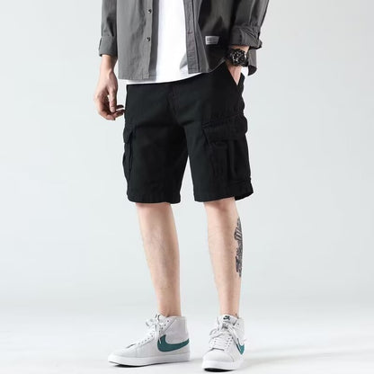 Heavy American Wear-resistant Overalls Shorts Men