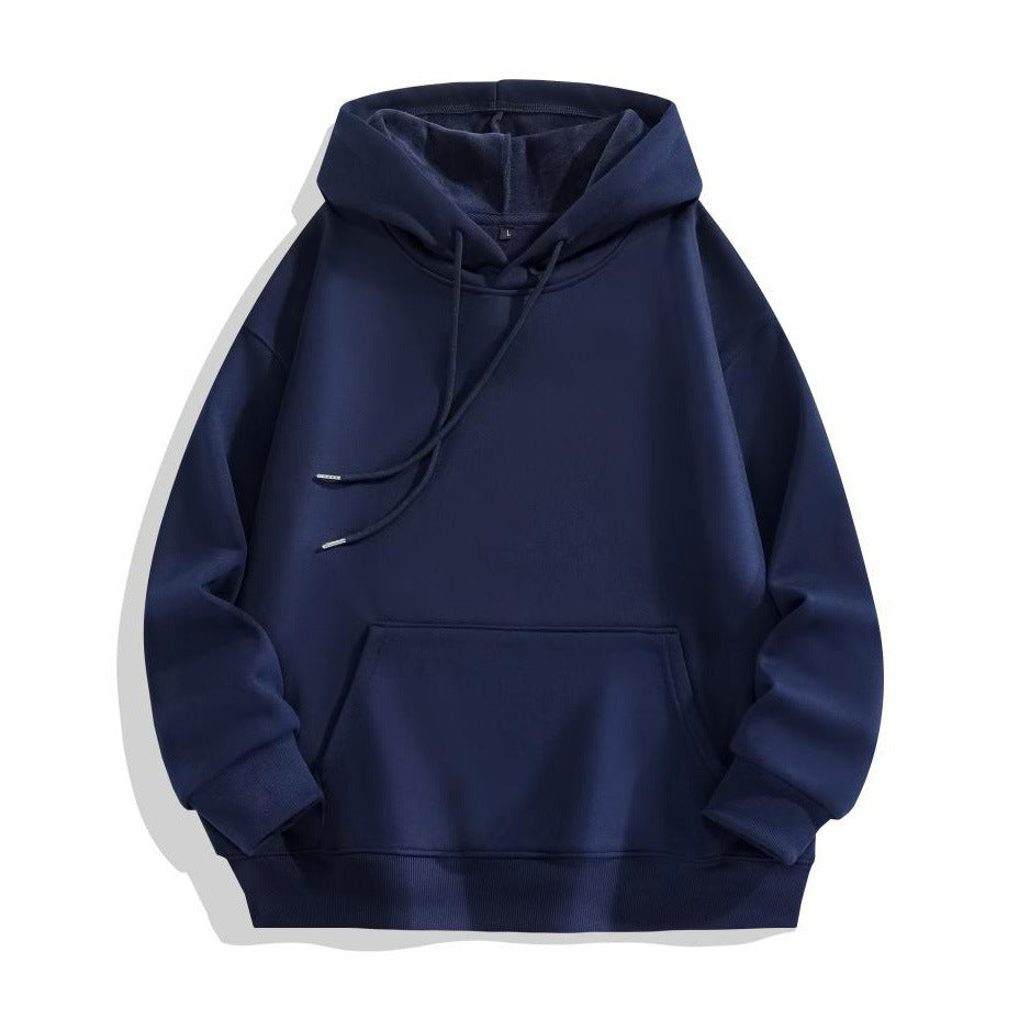 Heavy-duty Pure Cotton Hoodie With Plush Shoulder Loose Jacket