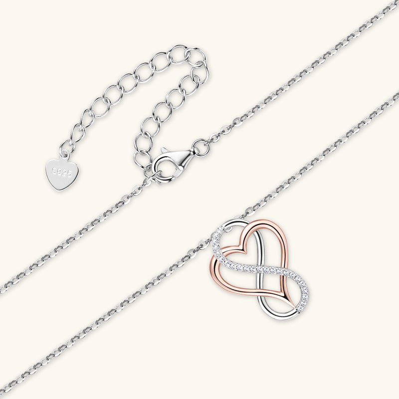 Graceful And Fashionable Love Heart-shaped Diamond Necklace