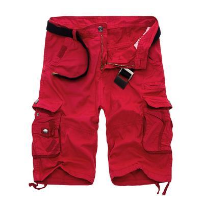 Multi-Pocket Camouflage Dungarees Belted Cargo Shorts