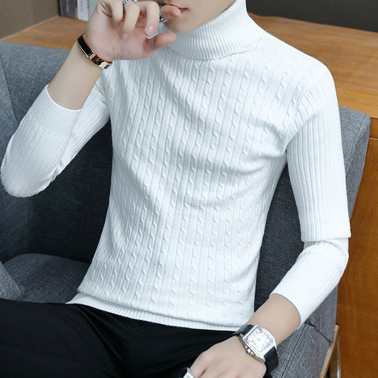 Slim-fit Sweater Men High Neck Bottoming T-shirt Sweater Men