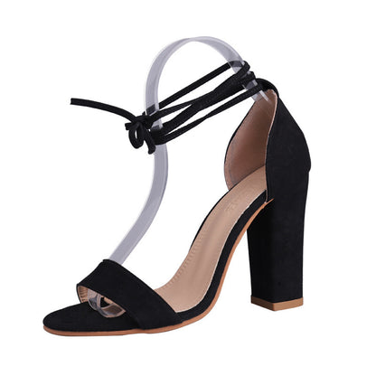 American transparent strappy high heel sandals