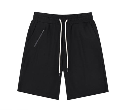 Fake Zipper Sports Drawstring Quarter Men's Shorts