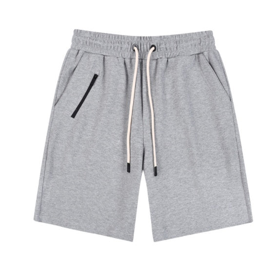 Fake Zipper Sports Drawstring Quarter Men's Shorts