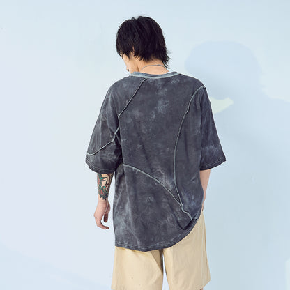 Vintage dirty stained gradient short sleeve