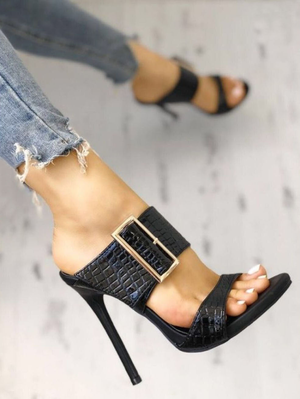 Simple high heel sandals