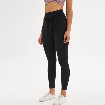 Nine-point legging yoga pants with straps