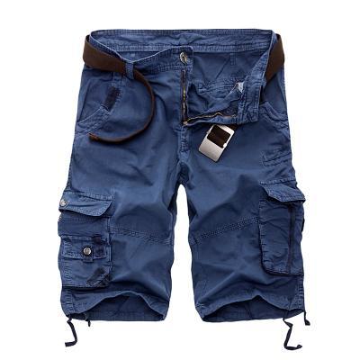 Multi-Pocket Camouflage Dungarees Belted Cargo Shorts