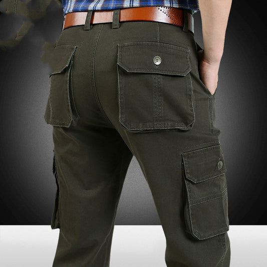 Men's trousers pocket large casual trousers