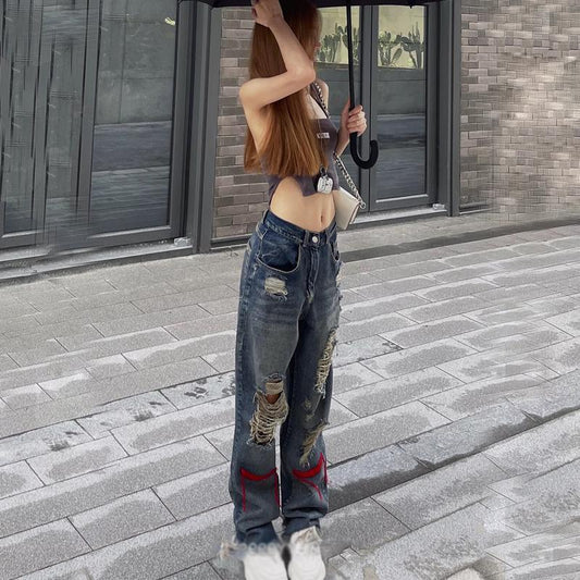 American High Street Hot Girl Straight Casual Pants