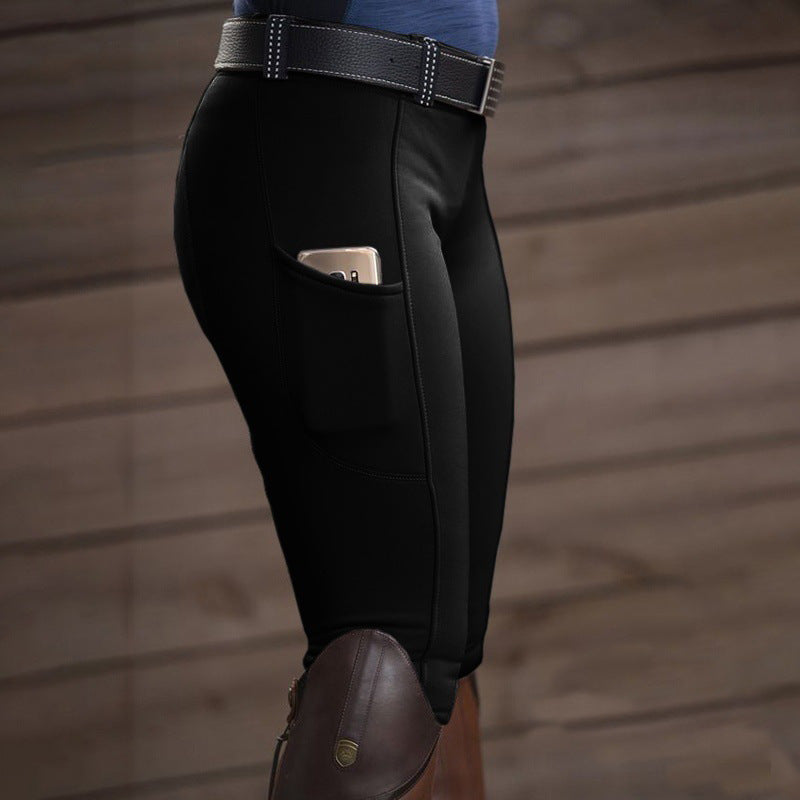 Equestrian Pants Stretch Hip-lifting Ladies Casual Pants