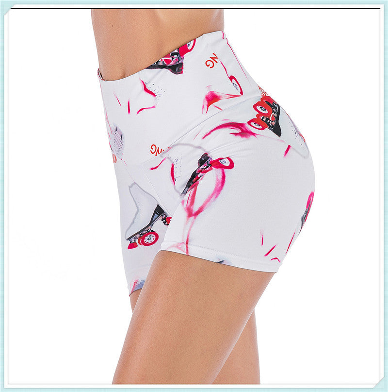 Digital printed yoga shorts