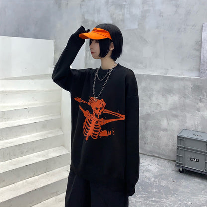 Knitted sweater coat skull