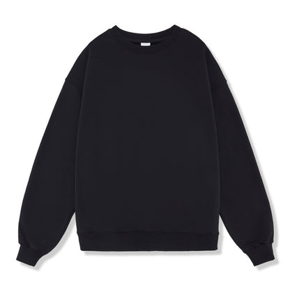 Fleece-lined Crew Neck Sweater Men's Loose Heavy Thickening