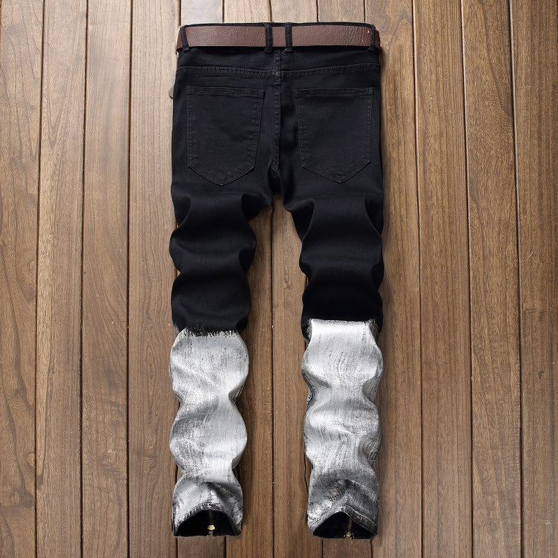 Men's zipper opening jeans