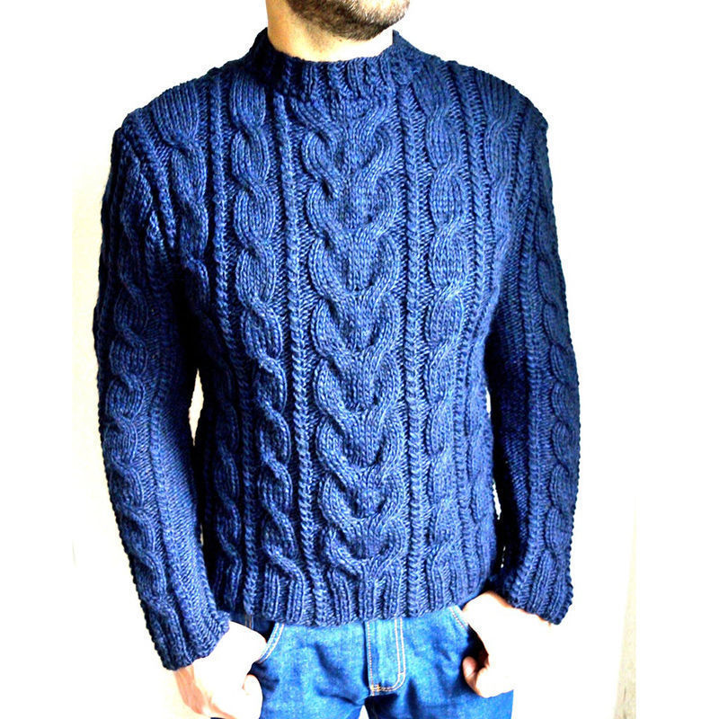 Fashion Men's Long-sleeved Padded Pullover Sweater