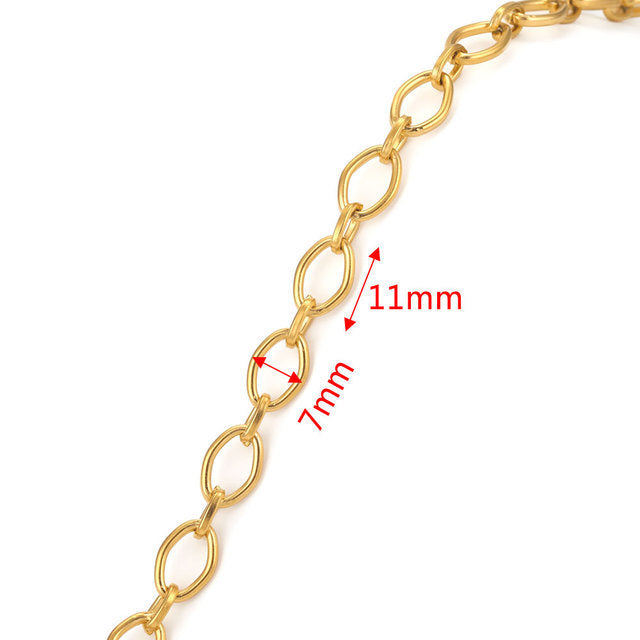 Stainless Steel Chain Necklace DIY Handcraft Jewelry Accessories