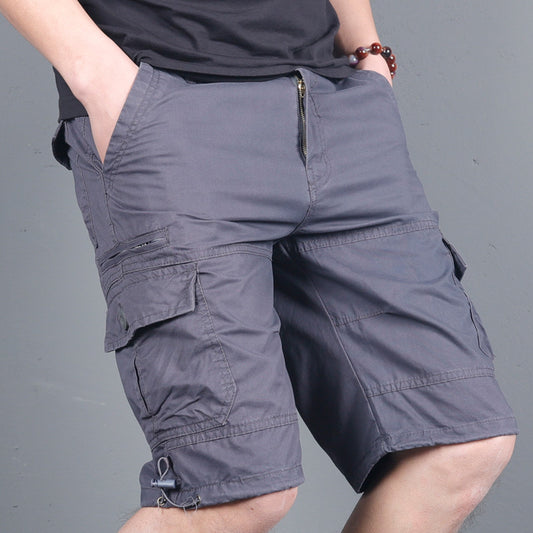 Multi-Pocket Cargo Shorts Small Zipper Shorts