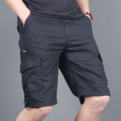 Multi-Pocket Cargo Shorts Small Zipper Shorts