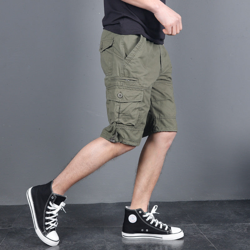 Multi-Pocket Cargo Shorts Small Zipper Shorts