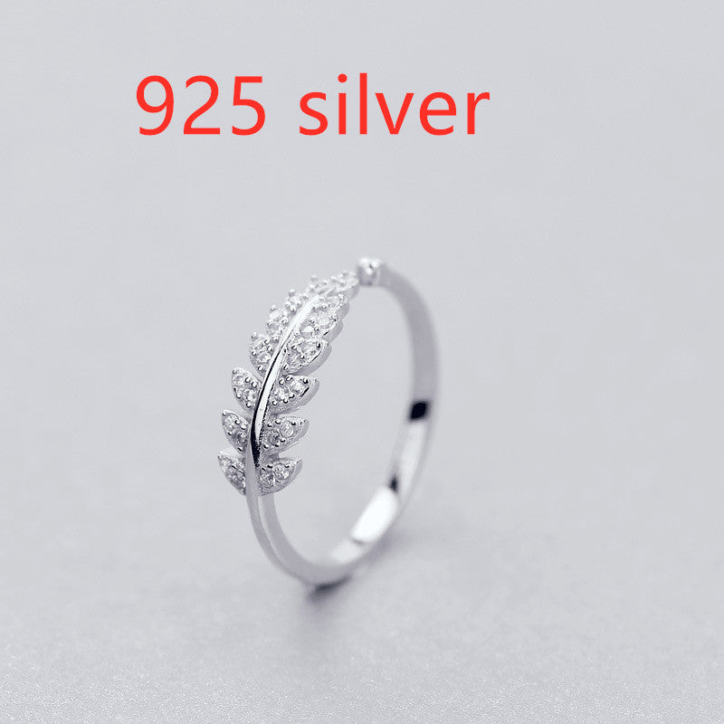 Woman Jewelry Fashion Simple Design Leaf Ring Personality Female Flower Rings Wedding Rings for Women