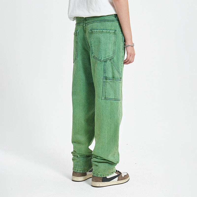 Hip-hop overalls jeans men