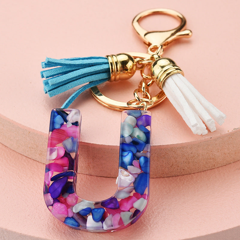 Symphony Letter Keychain Personalized Schoolbag Pendant