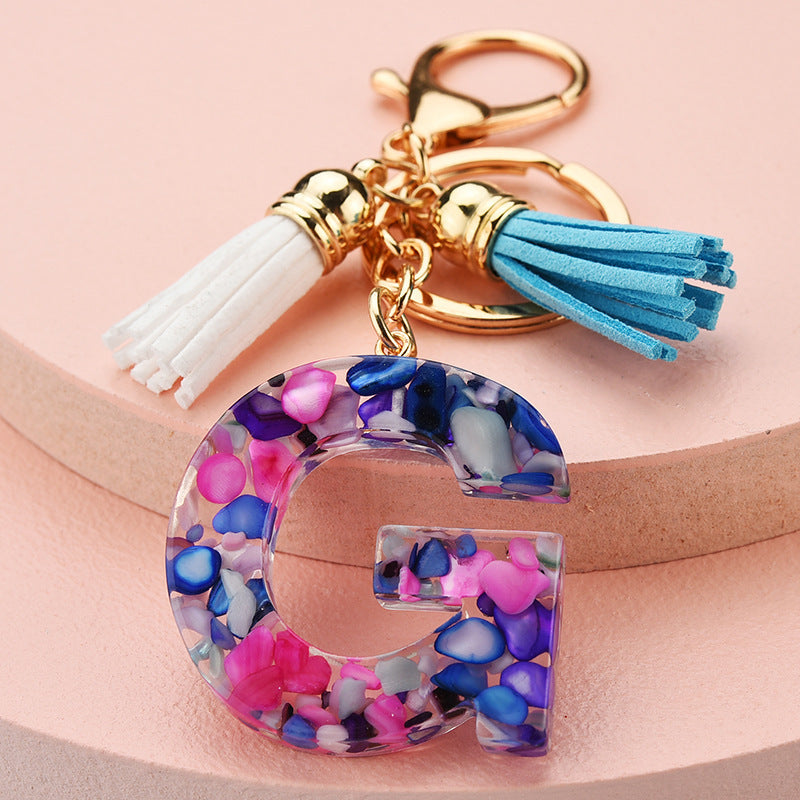 Symphony Letter Keychain Personalized Schoolbag Pendant