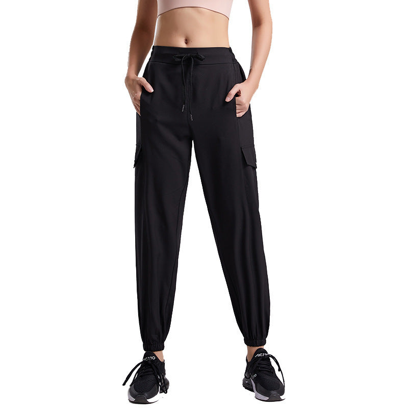 Slimming Yoga Pants For Women Loose, Quick-Dry Harlem Pants High Stretch Sports Pants With Pockets