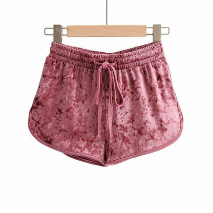 Summer New Hot Pants Velvet Sports Shorts Women